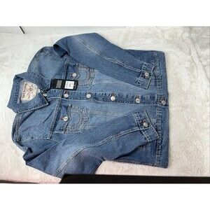 New True Religion Jean Jacket Jimmy SN Trucker Jacket Denim Jacket Size M